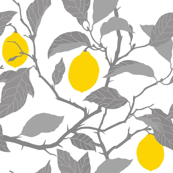 Limon ağacı süsleme ile Seamless Modeli