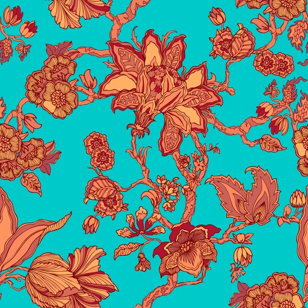 庭の花のパターン — ストックベクタ