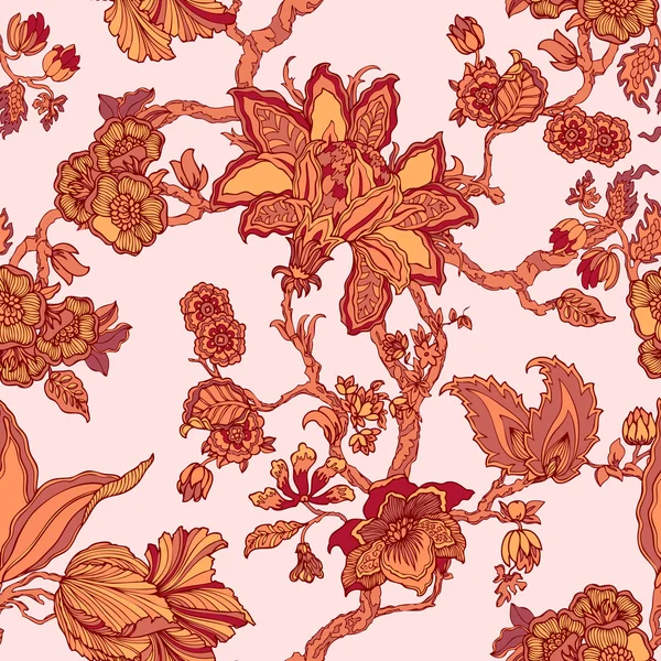 庭の花のパターン — ストックベクタ