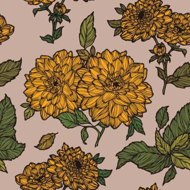 sorunsuz Bahçe çiçek deseni