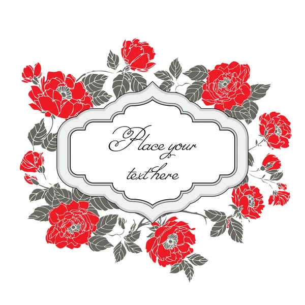 Vintage floral border — Stock Vector