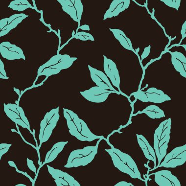 Seamless modeli ile süs yapraklar