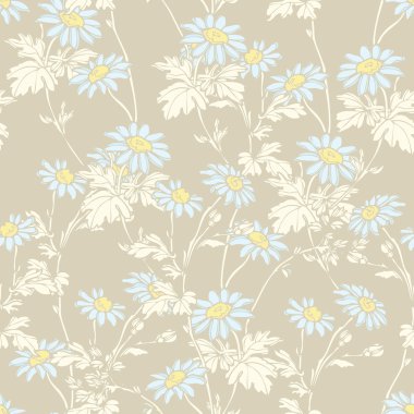 Yaz papatya çiçek deseni
