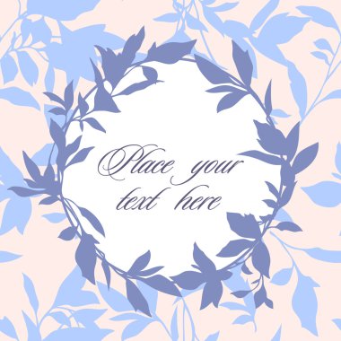 Vintage çerçeve çiçek kartı