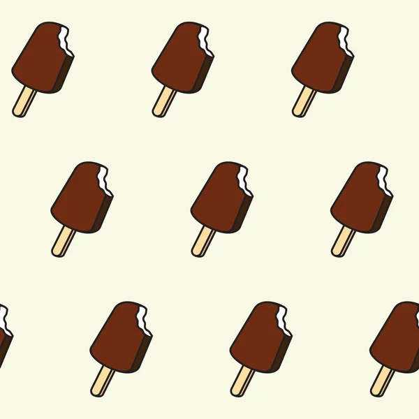 아이스크림으로 완벽 한 패턴 — 스톡 벡터