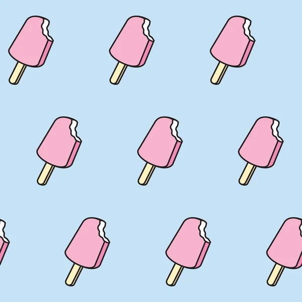 Patrón sin costuras con helado — Archivo Imágenes Vectoriales