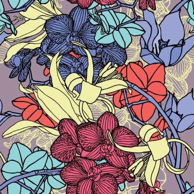 Yaz çiçekleri deseni