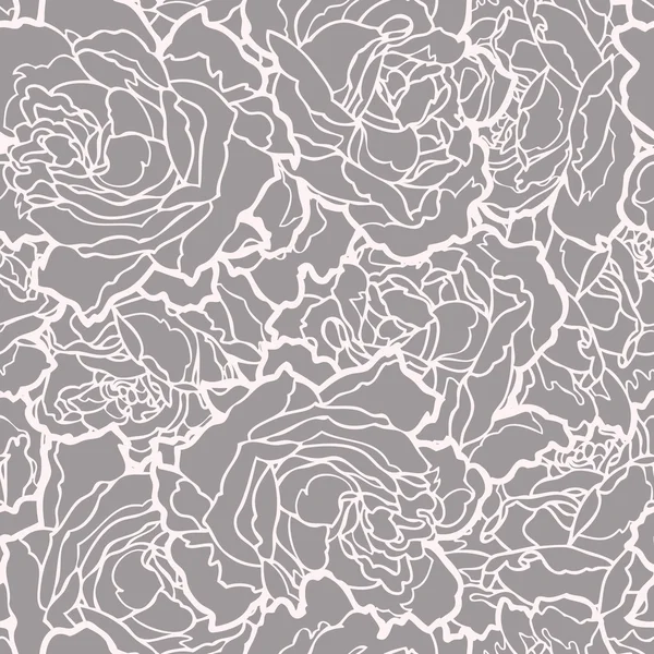 Astratto modello di fiori rose — Vettoriale Stock