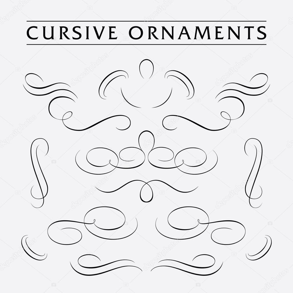 Decorative Cursive ornaments