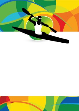 Kayak sport background clipart