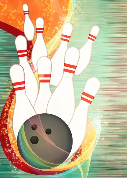 Bowling background — Stock Photo, Image