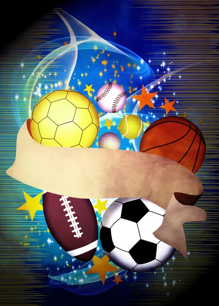 Sport balls background — Stock Photo, Image