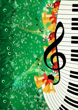 Chistmas music background clipart