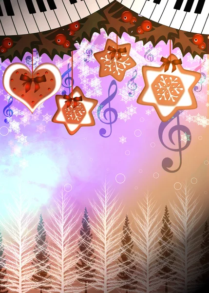 Chistmas music background — Stock Photo, Image