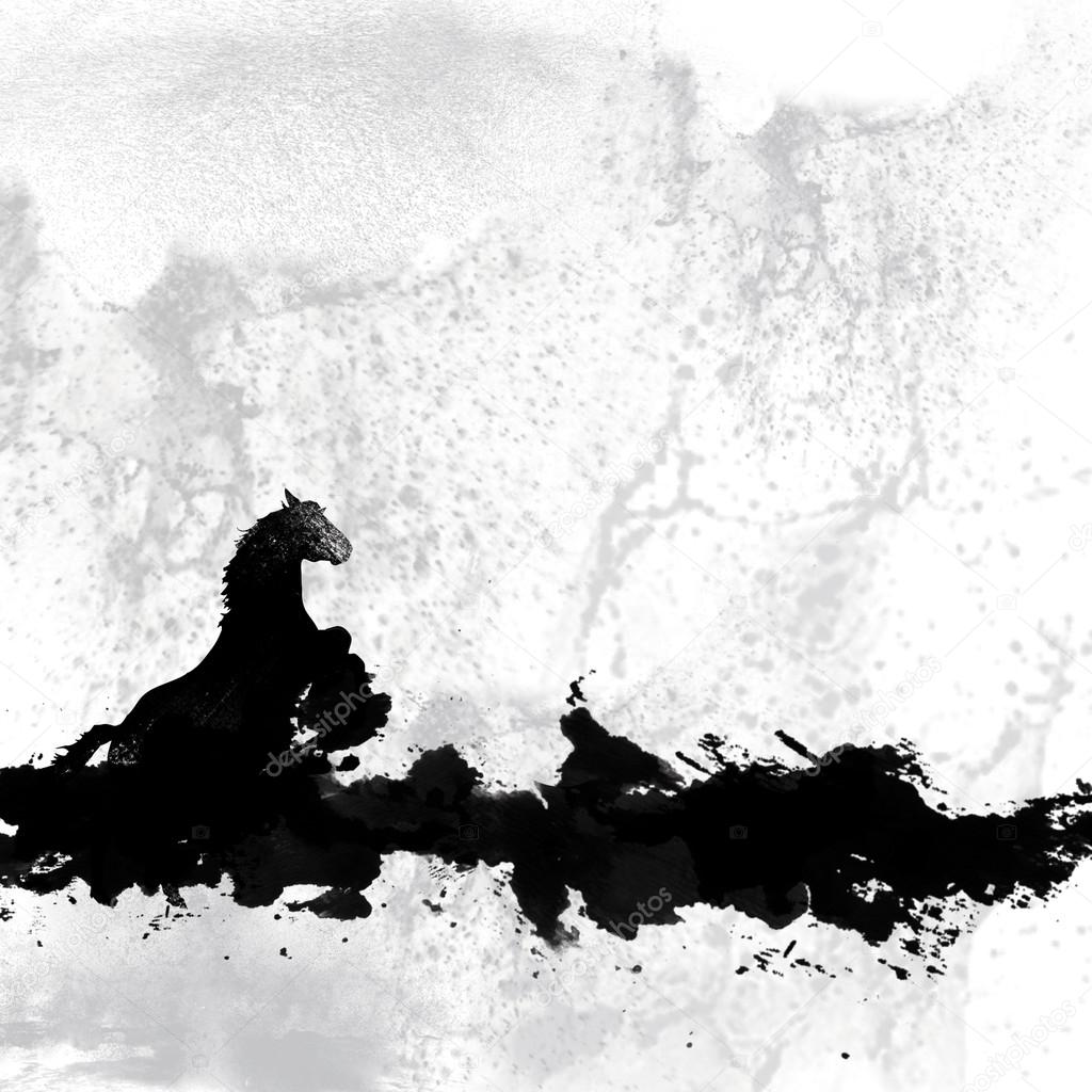 Abstract horse background