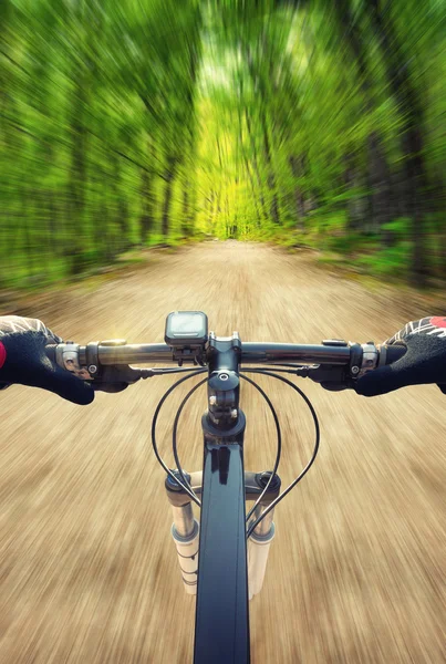 Ride on bicycle on road — Stock Photo, Image