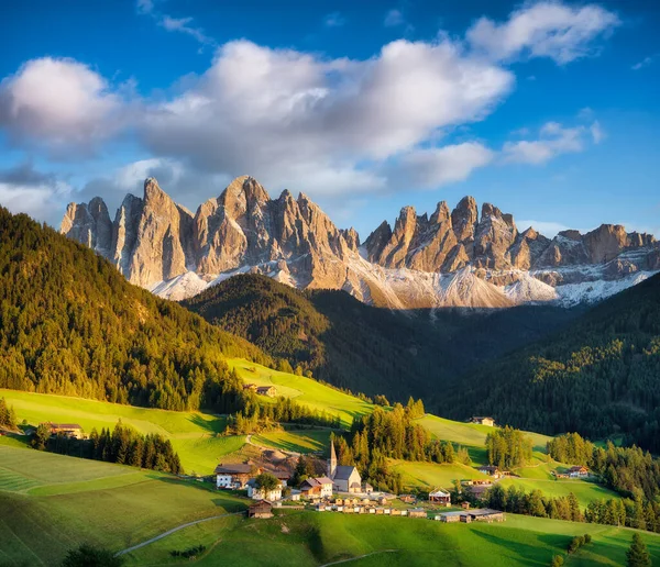 Santa Maddalena Villnösser Tal Italien Beliebtester Ort Italien Klassik Sommer — Stockfoto