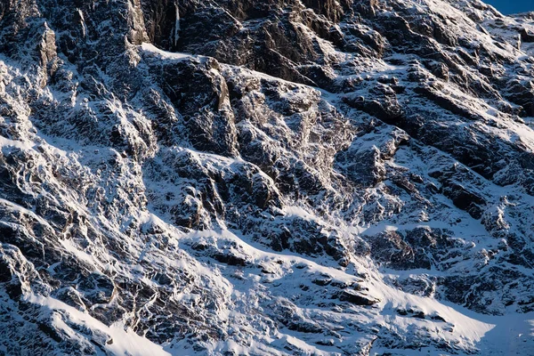 Felsen Mit Schnee Als Hintergrund Textureffekt Für Das Design Natürliches — Stockfoto