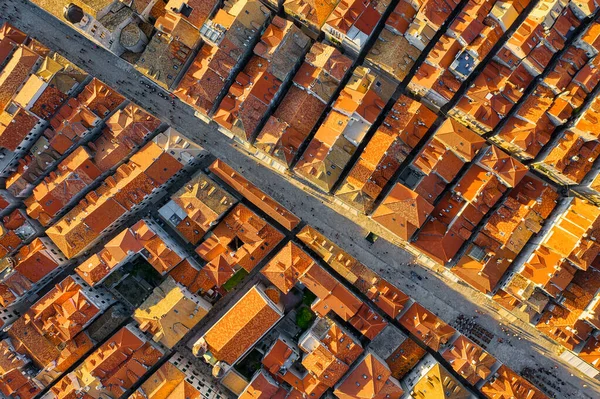 Dubrovnik Kroatië Luchtfoto Uitzicht Oude Stad Vakantie Avontuur Top Uitzicht — Stockfoto