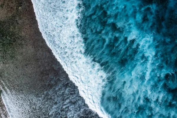 Costa Como Fondo Desde Vista Superior Fondo Agua Turquesa Desde — Foto de Stock