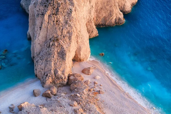 Paisagem Grega Paisagem Marinha Hora Dia Baía Pedras Fundo Água — Fotografia de Stock