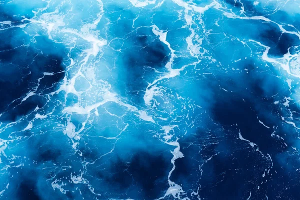 Waves Blue Water Background View Ocean Surface Natural Summer Seascape — Stock Photo, Image