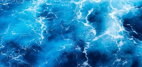 Waves Blue Water Background View Ocean Surface Natural Summer Seascape — Stock Photo, Image