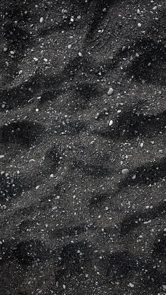 Black Sand Background Iceland Sea Shore Abstract Composition Image Design — Stock Photo, Image