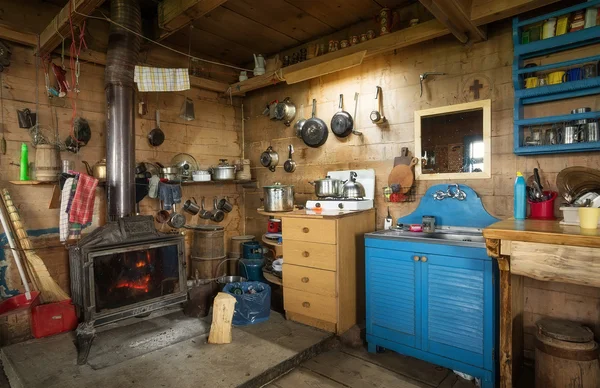 Stará kuchyň interiér — Stock fotografie