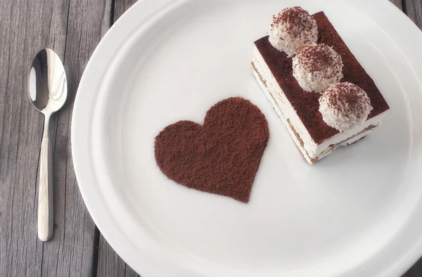 Cake en abstract hart — Stockfoto