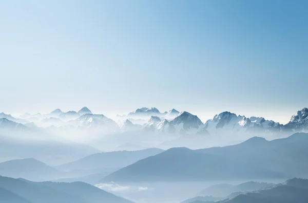 Hills during sunrise in mountains — Stock Photo, Image