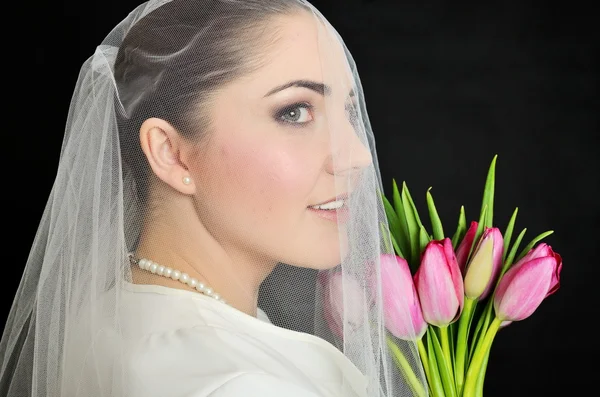 Bride portrait with veil