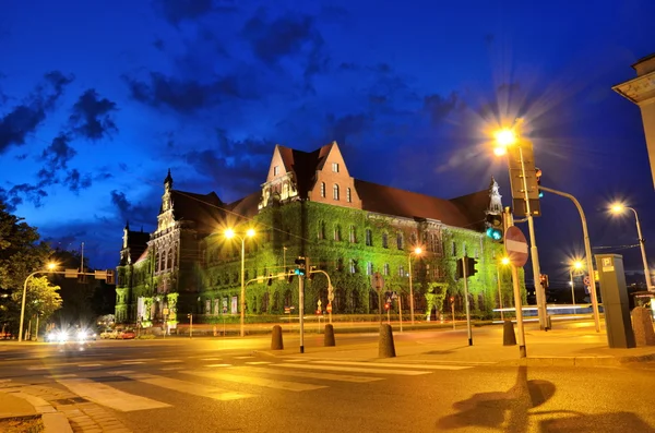 Wroclaw město v noci — Stock fotografie