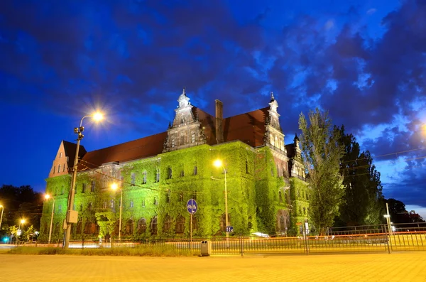 Wroclaw stad bij nacht — Stockfoto