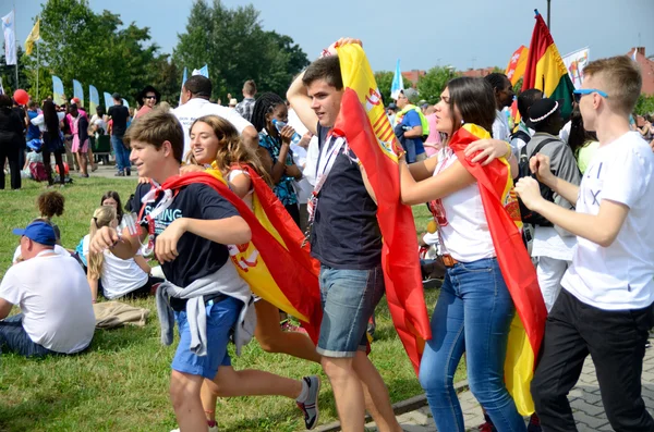 Jornada Mundial da Juventude 2016 em Trzebnica — Fotografia de Stock