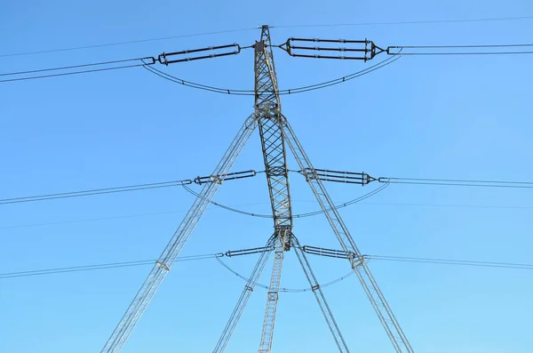 New Electric Pole Lower Silesia Poland Modern Big Pole Providing — Stock Photo, Image