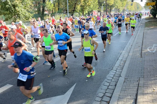 Wroclaw Marathon - runners — Stok fotoğraf