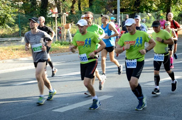 Maratona de Wroclaw - corredores — Fotografia de Stock