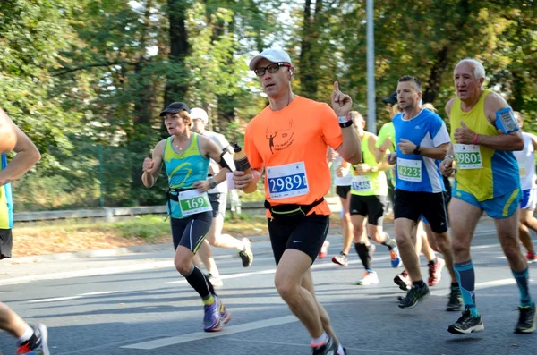 Maratona de Wroclaw - corredores — Fotografia de Stock