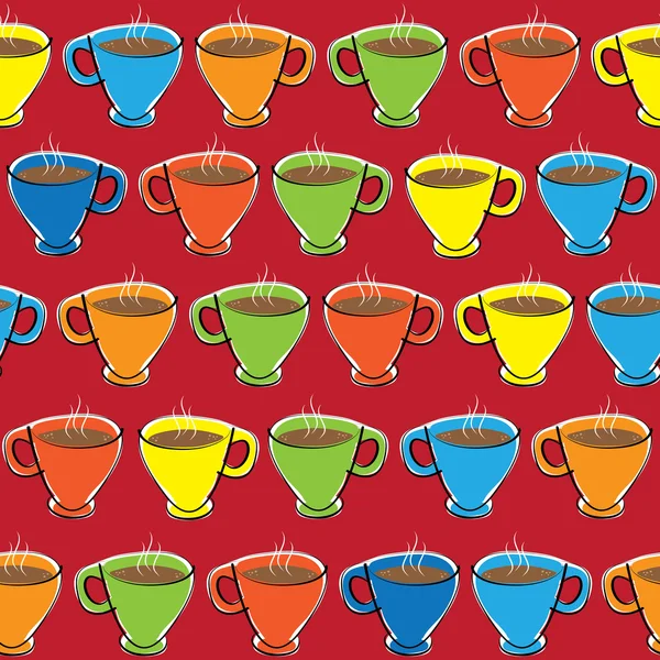 Cup of coffee seamless pattern — Stock Vector