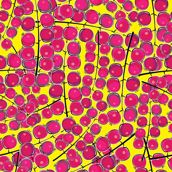 붉은 건포도 원활한 패턴 — 스톡 벡터