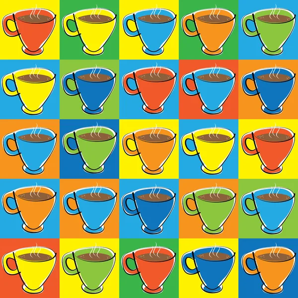 Cup of coffee seamless pattern — Stock Vector