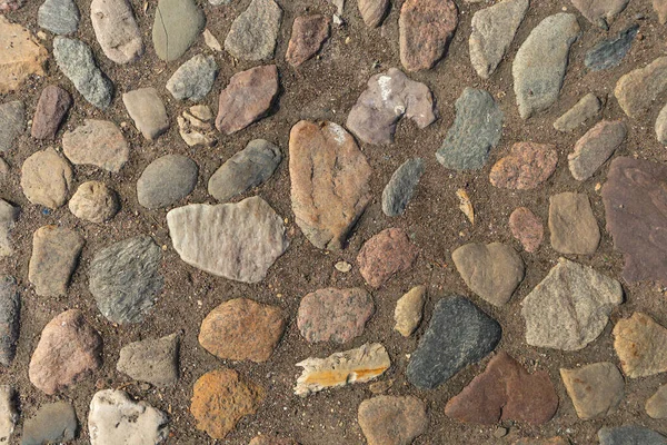 Antik Útburkoló Kövek Többszínű Kövek Texturált — Stock Fotó