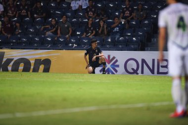 Buriram, Tayland-Mar13.2019: Buriram Stadyumu 'nda Jeonbuk Hyundai' ye karşı AFC2019 'da defnedilmek üzere birleşen bir defin oyuncusu.