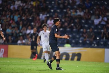 Buriram, Tayland-Mar13.2019: Buriram Stadyumu 'nda Jeonbuk Hyundai' ye karşı AFC2019 'da defnedilmek üzere birleşen bir defin oyuncusu.
