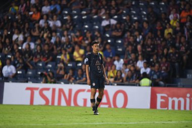 Buriram, Tayland-Mar13.2019: Buriram Stadyumu 'nda Jeonbuk Hyundai' ye karşı AFC2019 'da defnedilmek üzere birleşen bir defin oyuncusu.