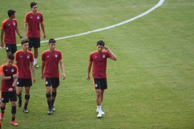 Buriram, Tayland-Mar13,2019: Buriram Stadyumu 'nda Jeonbuk Hyundai' ye karşı gömülü vaziyette AFC2019 'da birleşen Pansa hemviboon defin oyuncusu