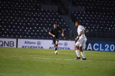 Buriram, Tayland-Mar13. 2019: Andres Tunez defin oyuncusu AFC2019 sırasında defnedilmek üzere Jeonbuk Hyundai 'ye karşı defnedilmek üzere bir araya geldi.