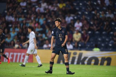 Buriram, Tayland-Mar13.2019: Buriram Stadyumu 'nda Jeonbuk Hyundai' ye karşı AFC2019 'da defnedilmek üzere birleşen bir defin oyuncusu.