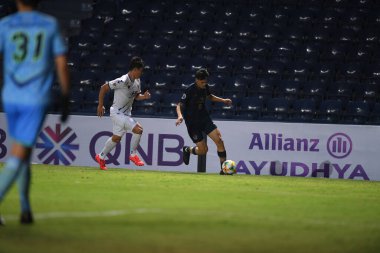 Buriram, Tayland-Mar13.2019: Buriram Stadyumu 'nda Jeonbuk Hyundai' ye karşı AFC2019 'da defnedilmek üzere birleşen bir defin oyuncusu.